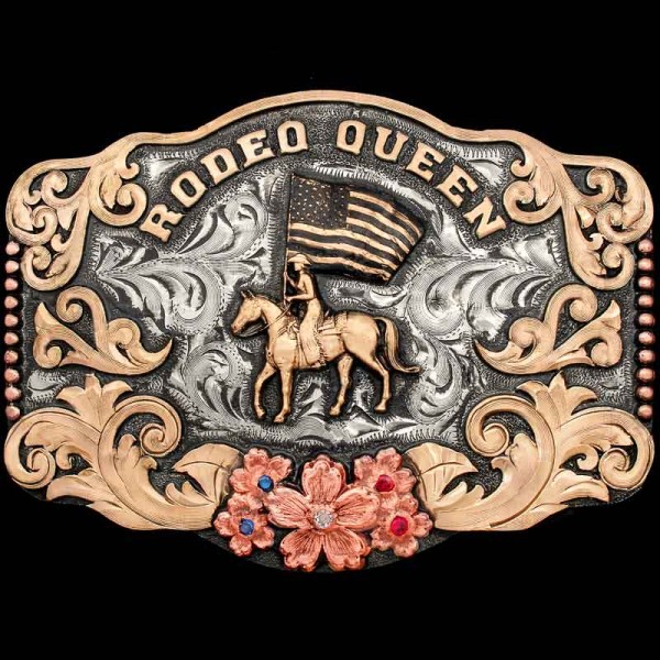 Perfect for queens who rule the arena. Step into the spotlight with confidence, as this emblem of rodeo royalty is available now.